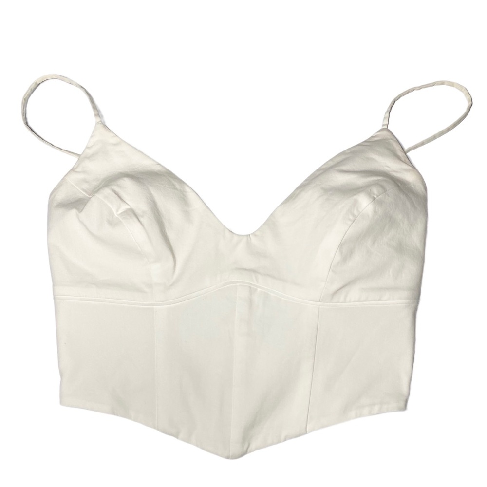 Babaton White Bustier Top Size XXS